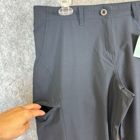 Exofficio Kukura Stretch Nylon Hiking Fishing Travel Pants UPF50 Women 12 Black - Picture 3 of 11